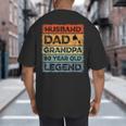 Husband Dad Grandpa 80 Year Old Legend 80th Birthday Vintage Big And Tall Men's T-Shirt Back Print