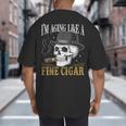 I'm Aging Like a Fine Cigar Skull Dad Retro Adult Big And Tall Men's T-Shirt Back Print