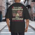 I'm a Dad Grandpa And a Veteran Nothing Scares Me Big And Tall Men's T-Shirt Back Print