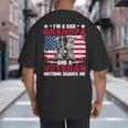 I'm A Dad Grandpa And Veteran Papa Grandpa Fathers Day Men Big And Tall Men's T-Shirt Back Print