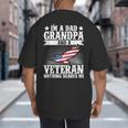 I'm A Dad Grandpa And A Veteran US Flag Veterans Day Big And Tall Men's T-Shirt Back Print