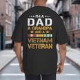 I'm A Dad Grandpa And A Vietnam Veteran US Army Vet Big And Tall Men's T-Shirt Back Print