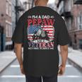 I'm Dad Pepaw Veteran Nothing Scares Me Father's Day Big And Tall Men's T-Shirt Back Print