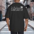 I'm The Dog's Favorite Cute Dog Mom Dad Pet Lover Men Women Kids Big And Tall Men's T-Shirt Back Print