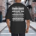I'm A Stubborn Daughter But My Freaking Awesome Dad Big And Tall Men's T-Shirt Back Print