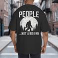 Introvert Bigfoot People Not A Big Fan Dad Joke Big And Tall Men's T-Shirt Back Print