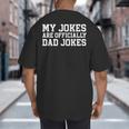 My Jokes Are Officially Dad Jokes Pregnancy Announcement Big And Tall Men's T-Shirt Back Print