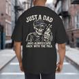 Just A Dad Who Always Came Back With The Milk Shirt Skeleton Big And Tall Men's T-Shirt Back Print