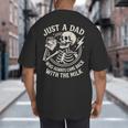 Just A Dad Who Always Came Back Skeleton Fathers Day Big And Tall Men's T-Shirt Back Print