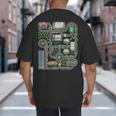 Kid Play Cars On Dad Back Race Track Mat Fathers Day Big And Tall Men's T-Shirt Back Print