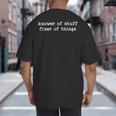 Knower Of Stuff Fixer Of Things Men Dad Fathers Day Big And Tall Men's T-Shirt Back Print