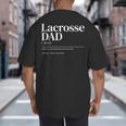 Lacrosse Quote Definition Men Dad Big And Tall Men's T-Shirt Back Print