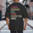 Legend Husband Dad Papa Protector Hero For Dad Big And Tall Men's T-Shirt Back Print
