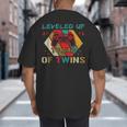 Leveled Up To Dad Of Twins Video Gamer Gaming Big And Tall Men's T-Shirt Back Print