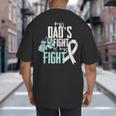 Lung Cancer Dad Ribbon Big And Tall Men's T-Shirt Back Print