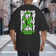 Lymphoma Cancer Awareness Lime Green Ribbon Dad's Fight Big And Tall Men's T-Shirt Back Print