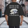 Maltese Dog Watching Owner Quote Puppy Mom Dad Men Women Girls Kids Big And Tall Men's T-Shirt Back Print
