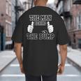 The Man Behind The Bump Baby Shower Shirts For Mom And Dad Big And Tall Men's T-Shirt Back Print