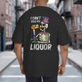 Mardi Gras Skeleton Cant Hold My Carnival Team Dad Men Big And Tall Men's T-Shirt Back Print