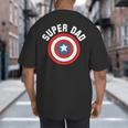 Marvel Father's Day Super Dad Captain America Shield Big And Tall Men's T-Shirt Back Print