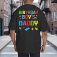 Master Builder Birthday Boy's Daddy Building Bricks Blocks Big And Tall Men's T-Shirt Back Print