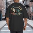 Matching Gamer Tee For Dad Mom & Kids Player 123 Big And Tall Men's T-Shirt Back Print