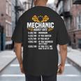 Mechanic Men Dad Hourly Rate Car Auto Garage Mechanic Big And Tall Men's T-Shirt Back Print Mechanic Men Dad Hourly Rate Car Auto Garage Mechanic Big And Tall Men's T-Shirt Back Print