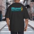 Mermaid Security Birthday Party Matching Dad Boys Big And Tall Men's T-Shirt Back Print Mermaid Security Birthday Party Matching Dad Boys Big And Tall Men's T-Shirt Back Print