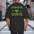 Miner Dad Birthday Boy Party Video Gamer Pixel Big And Tall Men's T-Shirt Back Print