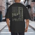 Mini Aussie Dad Australian Shepherd Dog Camo USA Flag Big And Tall Men's T-Shirt Back Print