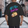 Mom Dad Let's Taco Bout Sex Gender Reveal Party Big And Tall Men's T-Shirt Back Print