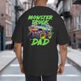 Monster Truck Dad Family Matching Birthday Party Fathers Day Big And Tall Men's T-Shirt Back Print
