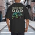 Monster Truck Dad Family Matching Monster Truck Lovers Big And Tall Men's T-Shirt Back Print