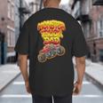 Monster Truck Dad Hot Red Graffiti Style Big And Tall Men's T-Shirt Back Print