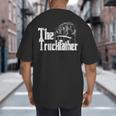 Monster Truck Jam Truckfather Dad Father UTE Pickup Big And Tall Men's T-Shirt Back Print