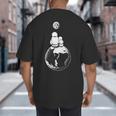 Moon And Astronaut Dad And Baby Space For Father's Day Big And Tall Men's T-Shirt Back Print
