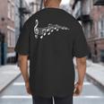 Musical Notes Music Dad Text In Treble Clef T-Shirt T-Shirt Big And Tall Men's T-Shirt Back Print