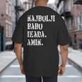 Najbolji Babo Ikad Bosnian Dad Big And Tall Men's T-Shirt Back Print