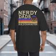 Nerdy Dad RPG Gaming D20 Tabletop Games RPG Gamer Big And Tall Men's T-Shirt Back Print