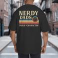 Nerdy Dads Build Character Retro Fathers Day Daddy Papa Men Big And Tall Men's T-Shirt Back Print