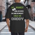 Nerdy Father Day Gamer Dad Daddy Men Love Video Gaming Big And Tall Men's T-Shirt Back Print