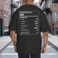 Nutrition Facts Dad Father's Day Shirt For Men Dad Big And Tall Men's T-Shirt Back Print Nutrition Facts Dad Father's Day Shirt For Men Dad Big And Tall Men's T-Shirt Back Print