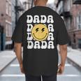 One Happy Family Birthday Matching Apparel Dada One Happy Dude Birthday Theme Family Matching Adult Child Short Sleeve Crew Neck Classic Fit Polyester 50 Cotton 50 Big And Tall Men's T-Shirt Back Print