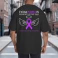 Pancreatic Cancer I Wear Purple In Memory Of My Dad Big And Tall Men's T-Shirt Back Print