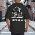 Papa Bear Autism Awareness Autism Matching Family Dad Big And Tall Men's T-Shirt Back Print