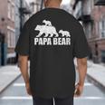 Papa Bear Two Cubs Shirt Daddy Bear Twin Tshirt Papa 2 Kids Big And Tall Men's T-Shirt Back Print Papa Bear Two Cubs Shirt Daddy Bear Twin Tshirt Papa 2 Kids Big And Tall Men's T-Shirt Back Print