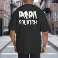 Papa Squatch For Dad Sasquatch Fathers Day Big And Tall Men's T-Shirt Back Print