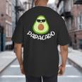 Papacado Avocado Dad Daddy Father's Day Big And Tall Men's T-Shirt Back Print