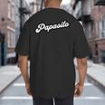 Papasito Bold Latino Dad Retro Text Big And Tall Men's T-Shirt Back Print