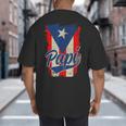 Papi Puerto Rican Dad Puerto Rico Pride Boricua Father's Day Big And Tall Men's T-Shirt Back Print